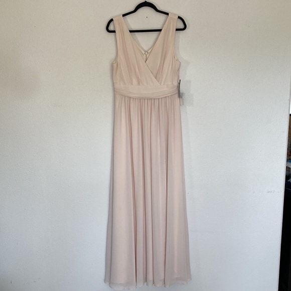 Lulus Thoughts of Hue Blush Surplice Maxi Dress Size Large - Picture 5 of 12